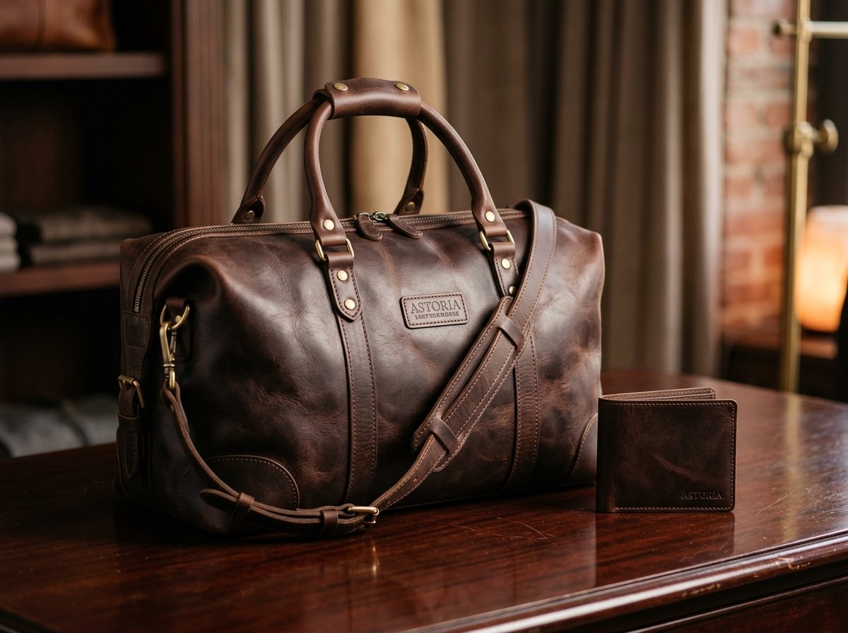 Voyager Leather Weekend Duffle Bag